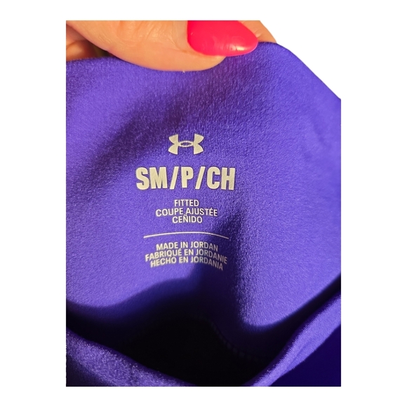 NWT UNDER ARMOUR Women's Project Rock LG Colorblock Ankle Leggings - Picture 4 of 5